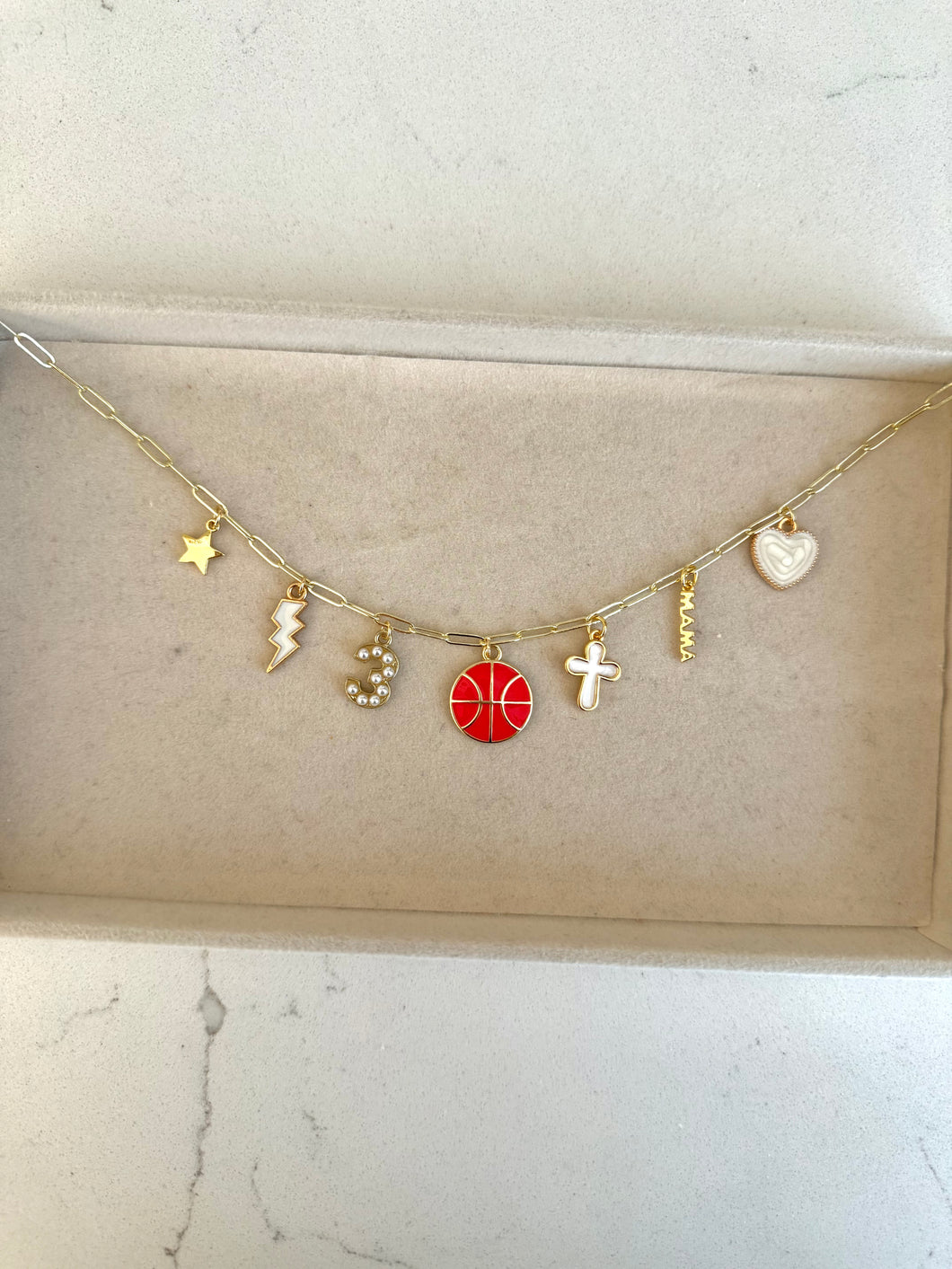 Basketball Charm Necklace