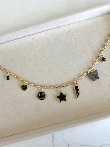 Black Out Charm Necklace