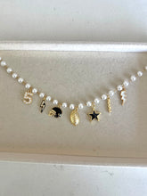 Load image into Gallery viewer, Pearl Football Mama Charm Necklace
