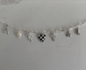 Checkered Charm Necklace