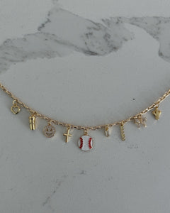 Baseball Charm Necklace